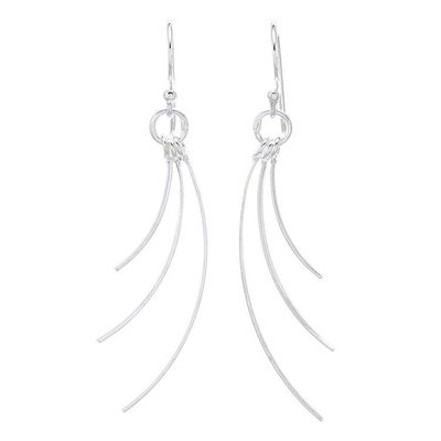 Alternate image for Swooping Sterling Silver Dangle Earrings from Thailand Charming Swoop