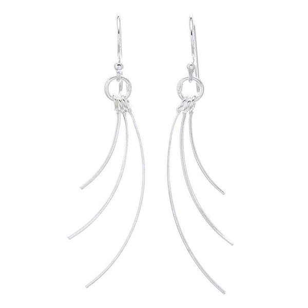 Alternate image for Swooping Sterling Silver Dangle Earrings from Thailand Charming Swoop