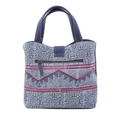 Alternate image for Cotton Batik and Faux Leather Shoulder Bag Hmong Trek