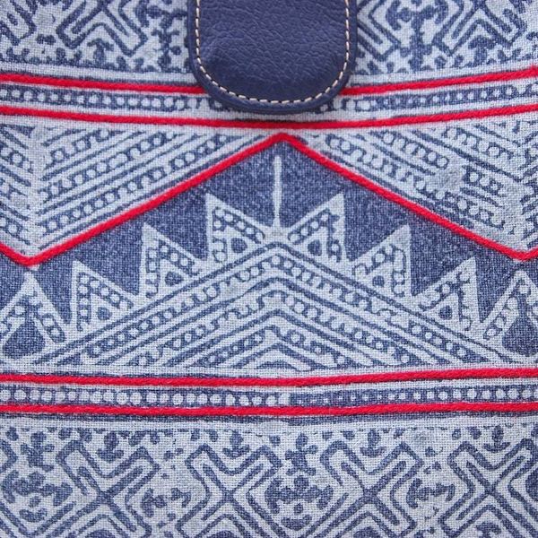 Alternate image for Cotton Batik and Faux Leather Shoulder Bag Hmong Trek