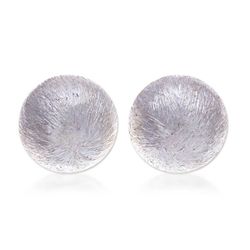 Image for Orb-Shaped Modern Textured Sterling Silver Stud Earrings Bright Globes
