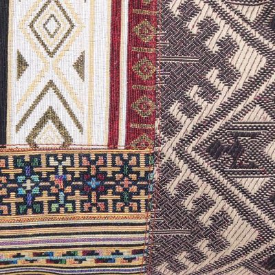 Alternate image for Thai Leather-Accented Cotton Sling Bag Intermission in Yellow