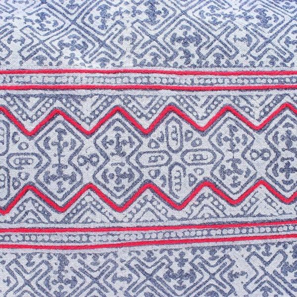Alternate image for Hmong Batik and Leather Handbag or Shoulder Bag Hmong Zigzag