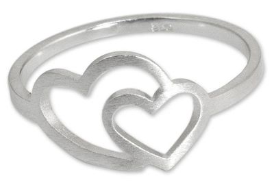Alternate image for Thai Jewelry Sterling Silver Handmade Ring Love Unites