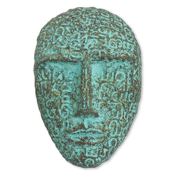 Alternate image for Tribal Style Handmade Recycled Paper Wall Mask from Thailand Face of Tradition II