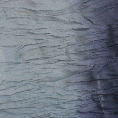 Alternate image for Hand-Spun Dyed Wrinkled Batik Cotton Scarf in Blue and Green Vibrant Glam