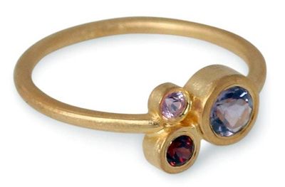 Alternate image for Gold Plated Multi-Stone Ring Chiang Mai Majesty