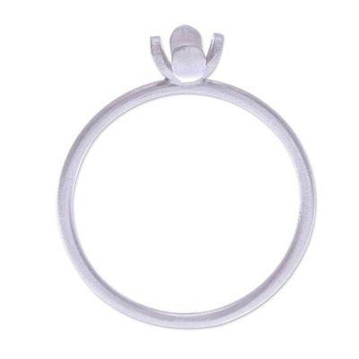 Alternate image for Sterling Silver Floral Cocktail Ring in a Matte Finish Spring in Heaven