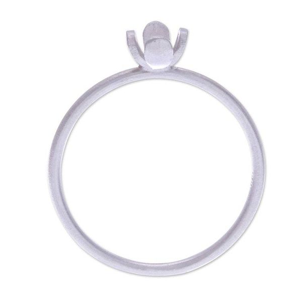 Alternate image for Sterling Silver Floral Cocktail Ring in a Matte Finish Spring in Heaven