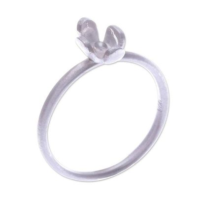 Alternate image for Sterling Silver Floral Cocktail Ring in a Matte Finish Spring in Heaven