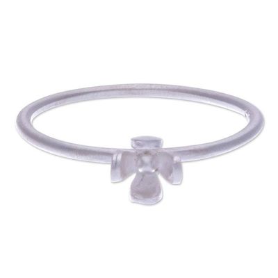 Alternate image for Sterling Silver Floral Cocktail Ring in a Matte Finish Spring in Heaven