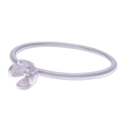 Alternate image for Sterling Silver Floral Cocktail Ring in a Matte Finish Spring in Heaven