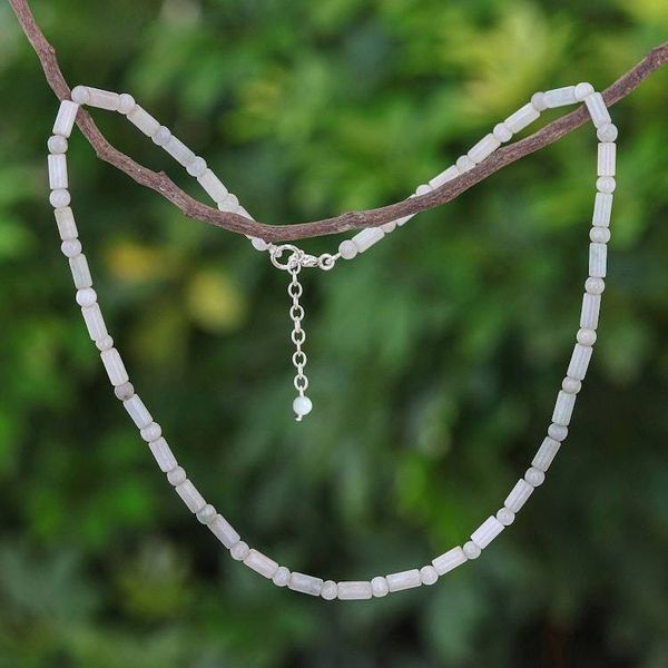 Alternate image for Fair Trade Asian Jade Artisan Crafted Beaded Necklace Dance of Attraction