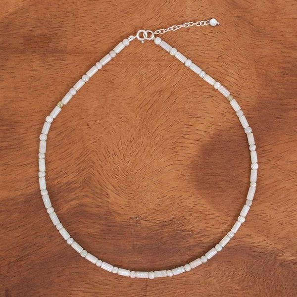 Alternate image for Fair Trade Asian Jade Artisan Crafted Beaded Necklace Dance of Attraction