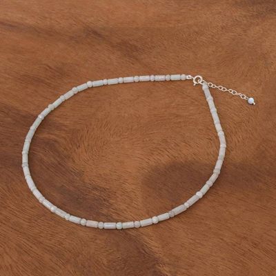 Alternate image for Fair Trade Asian Jade Artisan Crafted Beaded Necklace Dance of Attraction