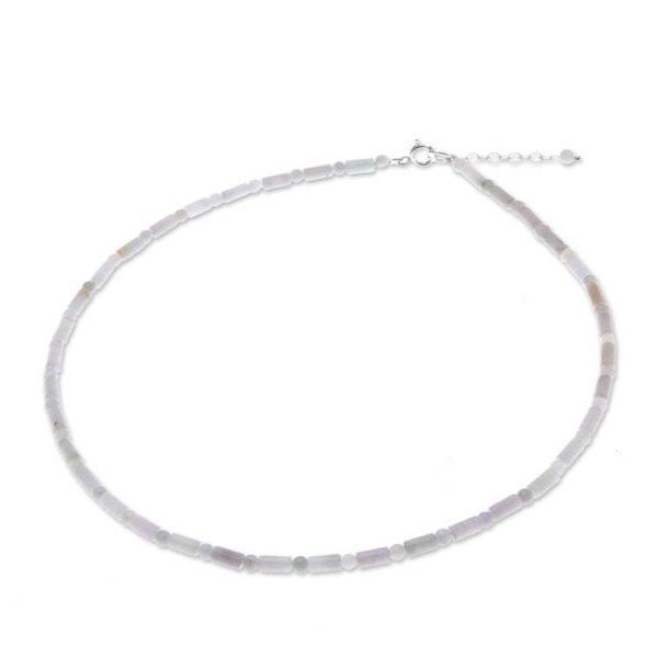 Alternate image for Fair Trade Asian Jade Artisan Crafted Beaded Necklace Dance of Attraction