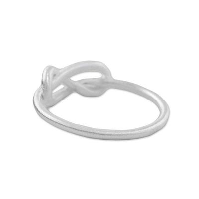 Alternate image for Sterling Silver Cocktail Mid-Finger Ring from Thailand Gleaming Knot