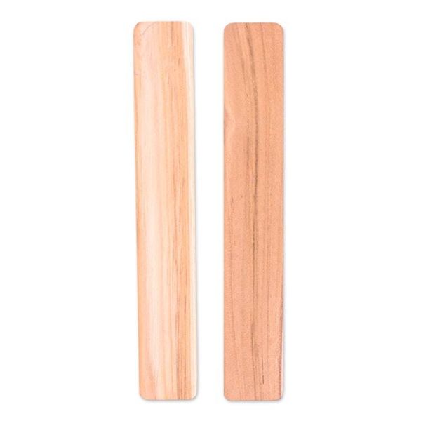 Alternate image for Spring-Themed Pink and Green 2-Piece Wooden Bookmark Set Primaveral Tales