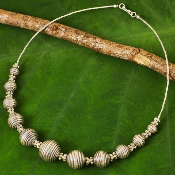 Alternate image for 950 Silver Necklace Karen Hill Tribe Style Thai Jewelry Karen World