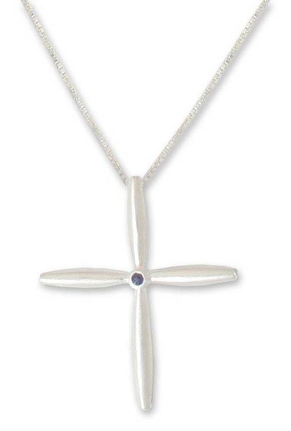 Alternate image for Modern Sterling Silver and Iolite Pendant Necklace Visionary
