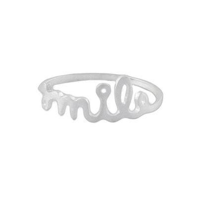 Alternate image for Sterling Silver Brushed Satin Smile Ring from Thailand Silver Smile