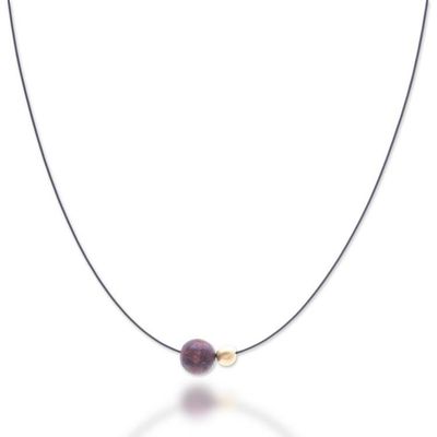 Alternate image for 18k Gold-Accented Wood Pendant Necklace from Thailand Contrasting Spheres