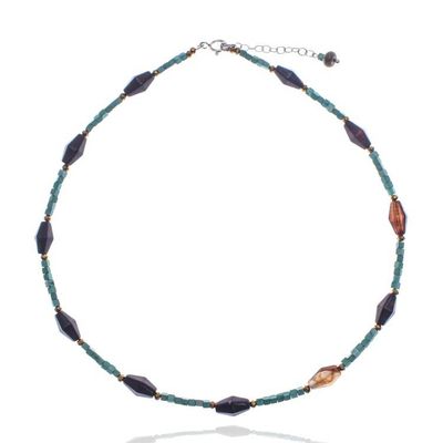 Alternate image for Thai-Made Bohemian-Inspired Multi-Gemstone Beaded Necklace Enchanted in Black