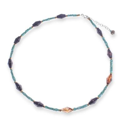 Alternate image for Thai-Made Bohemian-Inspired Multi-Gemstone Beaded Necklace Enchanted in Black