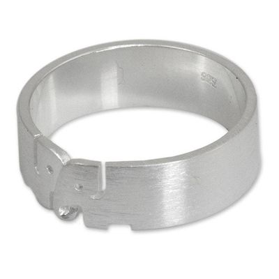 Alternate image for Elephant Jewelry Sterling Silver Band Ring Love for Life