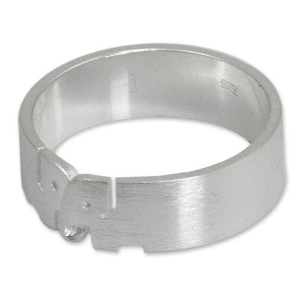 Alternate image for Elephant Jewelry Sterling Silver Band Ring Love for Life