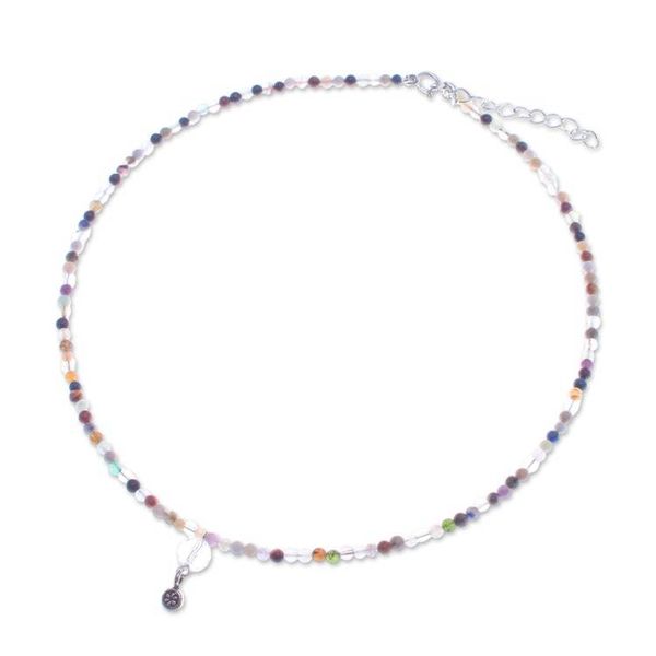 Alternate image for Hand Threaded Jasper and Agate Pendant Necklace Bright Dreams