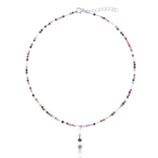 Alternate image for Hand Threaded Jasper and Agate Pendant Necklace Bright Dreams