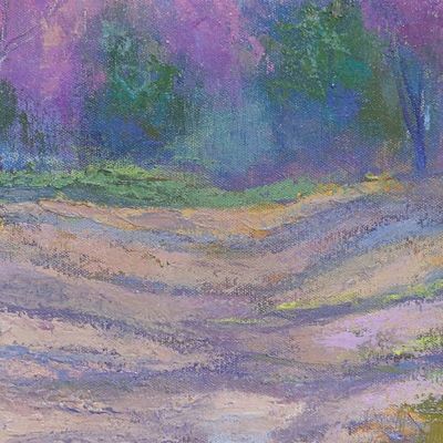 Alternate image for Spring-Themed Cherry Blossom Impressionist Oil Painting Phulomlo