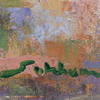 Alternate image for Spring-Themed Cherry Blossom Impressionist Oil Painting Phulomlo