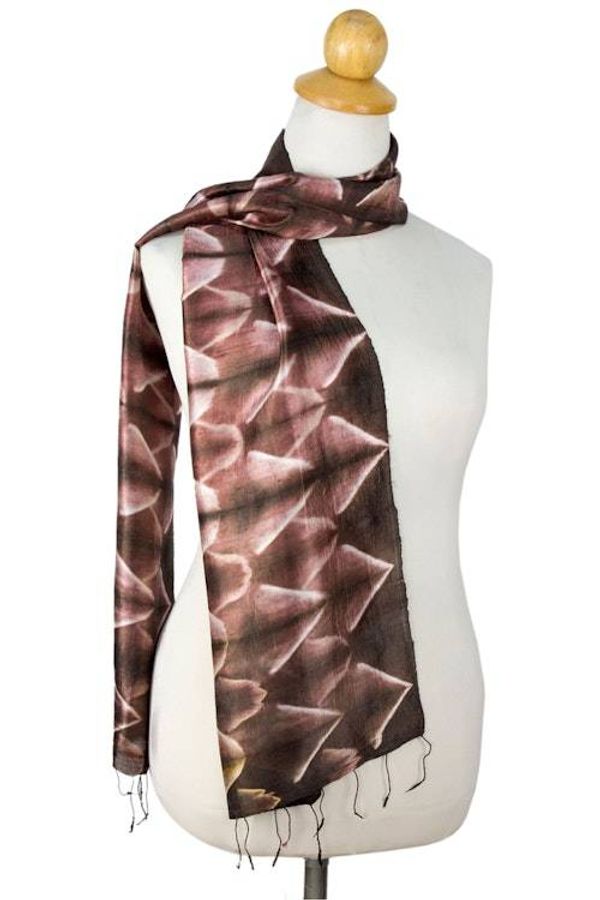Alternate image for Fair Trade Silk Tie Dye Scarf from Thailand Cocoa Mystique