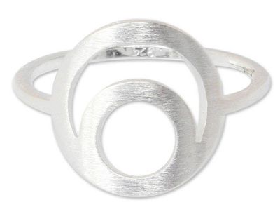 Alternate image for Hand Crafted Modern Sterling Silver Ring from Thailand Silver Eclipse