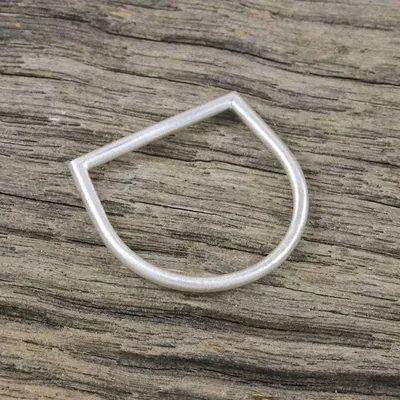 Alternate image for Simple Sterling Silver Band Ring from Thailand Cool Minimalism