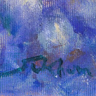 Alternate image for Signed Impressionist Oil on Canvas Seascape Painting Afternoon by the Sea