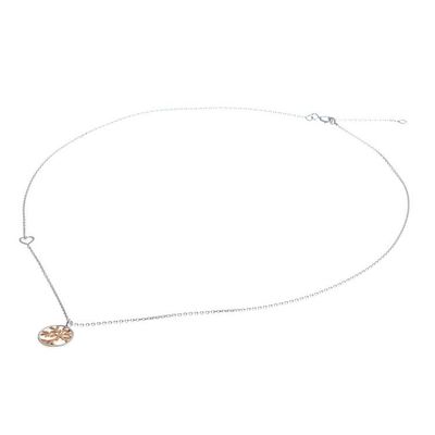 Alternate image for Rose Gold Accented Tree Pendant Necklace from Thailand Tree Corona