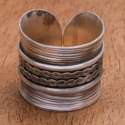 Alternate image for Oxidized Finish Sterling Silver Band Ring After Hours