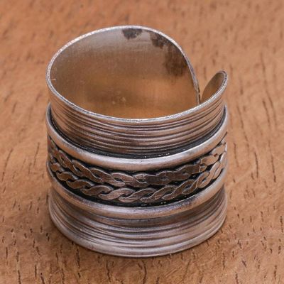 Alternate image for Oxidized Finish Sterling Silver Band Ring After Hours