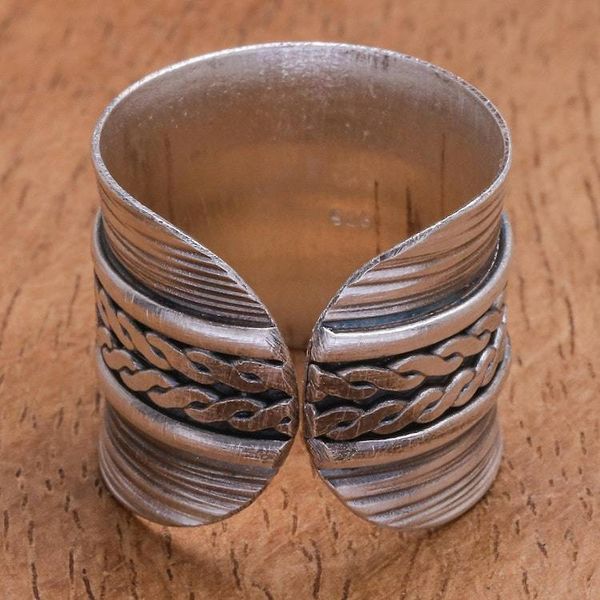 Alternate image for Oxidized Finish Sterling Silver Band Ring After Hours