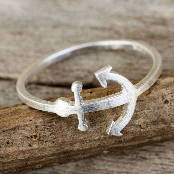 Alternate image for Thai Artisan Jewelry Sterling Silver Anchor Ring Anchor of Hope