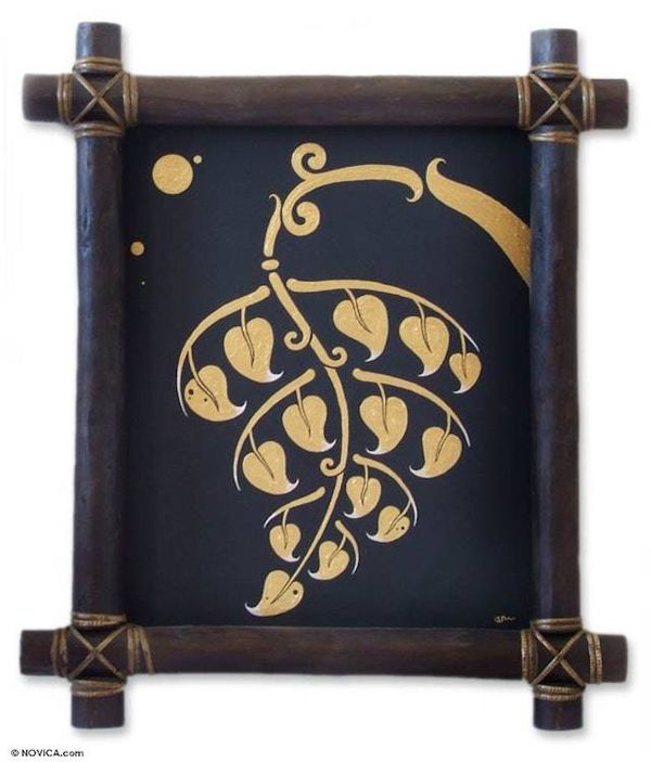 Alternate image for Framed Acrylic Painting Midnight Bo Tree