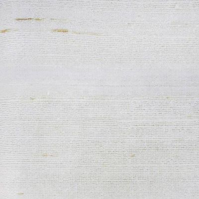 Alternate image for Handwoven Fringed Silk Shawl in Ivory from Thailand Afternoon Breeze