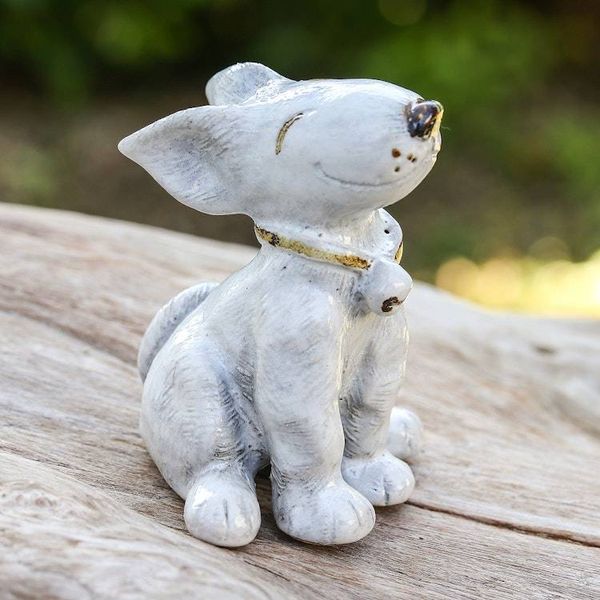 Alternate image for Inspirational Painted Bull Terrier Puppy Ceramic Statuette Proud Paws