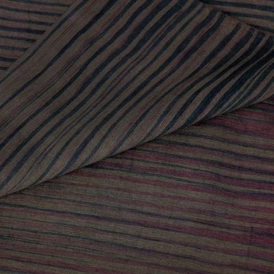 Alternate image for Womens Woven Silk and Cotton Striped Shawl in Umber Romance in Umber