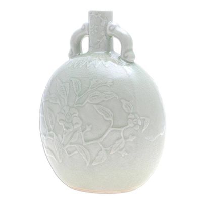 Alternate image for Hand Made Celadon Ceramic Floral Vase Flower Bunch