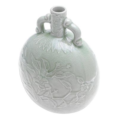 Alternate image for Hand Made Celadon Ceramic Floral Vase Flower Bunch