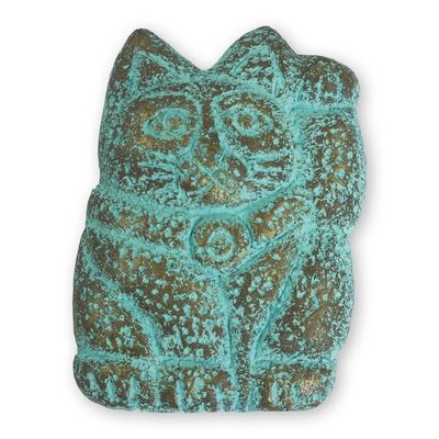 Alternate image for Japanese Lucky Cat for Good Business Recycled Paper Magnet Maneki Neko